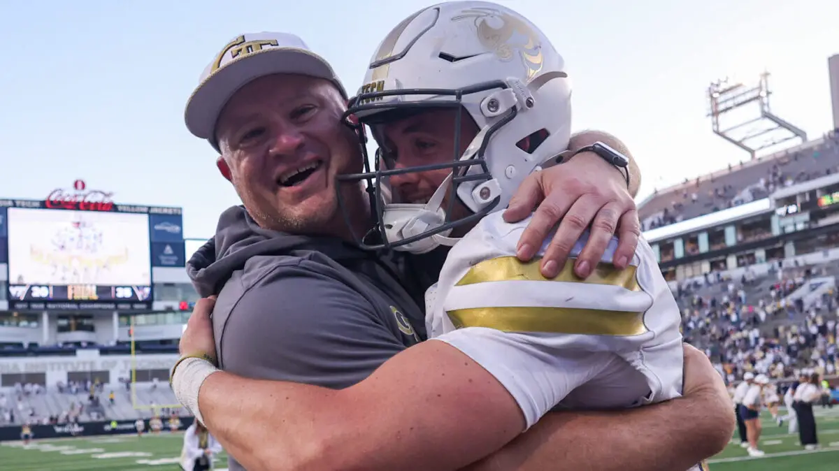 Georgia Tech head coach Brent Key on the sideline during the 2025 season