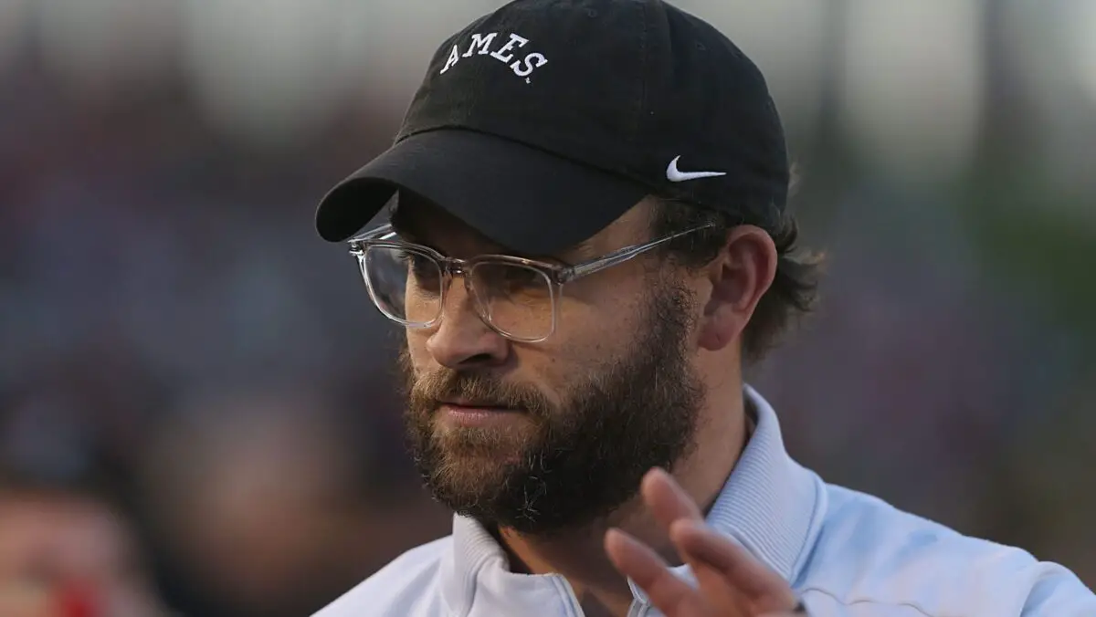 Penn State's new offensive coordinator Taylor Mouser, OL coach Ryan Clanton, and DB coach Deon Broomfield
