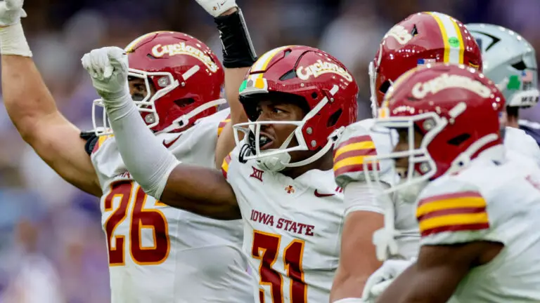 owa State Safety Marcus Neal Jr., a top transfer portal target who could follow new head coach Matt Campbell to Penn State Football.